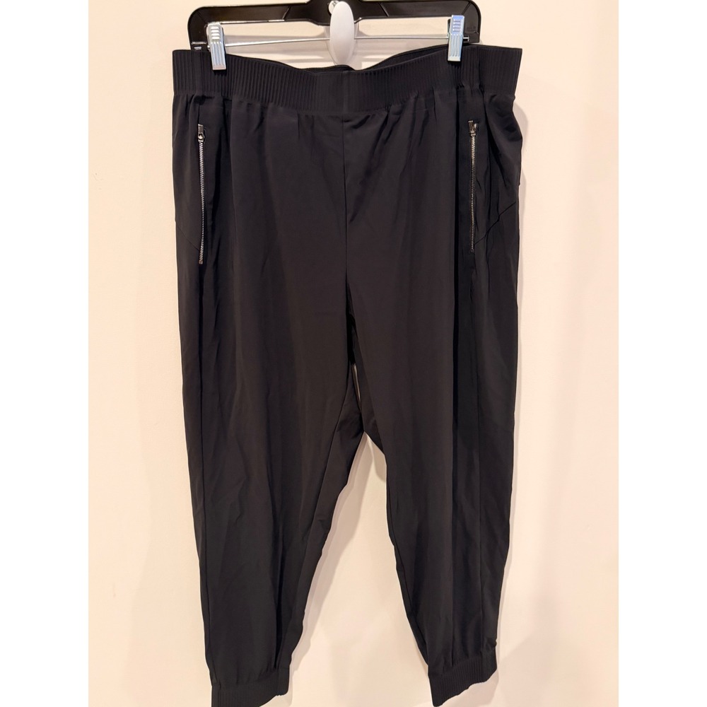 Athleta Cosmic Jogger Black Zip Pocket Elastic Waist Athletic Pants‎ XL